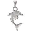 CLEVER SCHMUCK CLEVER drachensilber ciondolo ad Delfin confluiva opaco lucido \ in argento 925 rodiato