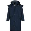 LightHouse Stockman - Giacca impermeabile da uomo, lunga foderata, antivento, con cappuccio staccabile, cioccolato, XXL