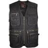 MDM Gilet Da Uomo Con Numerose Tasche - Nero XXXXL - Giubbotto Multitasca Con Zip E Velcro - 2