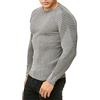 RED BRIDGE Maglione da Uomo Lavorato a Maglia Felpa a Costine in Cotone Design Diamond Grigio XXL