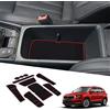 BIXUAN compatibile con Skoda Karoq 2018-2022 2023 2024 2025 Tappetini Antiscivolo per Console Centrale Bracciolo Tappetini in Gomma Supporto per Bevande Tappetino Antiscivolo Cuciture