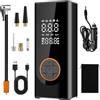 Higoom Gonfiatore Digitale a Batteria Per Pneumatici,Pompa Portatile Per Pneumatici Auto,Con Pressione Preimpostata e Spegnimento Automatico,Con luci a LED per Pneumatici Auto e Altri Dispositivi Gonfiabili