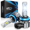 Marsauto H11 H16 LED 20000LM, 600% 6500K Luce bianca Lampadine Led H11, Alogena formato 1:1, Plug and Play, Durata di oltre 60000 ore, 2 pezzi