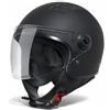VINZ Como Casco Jet con Visiera ECE 22.06 Certificato | Per scooter, moto e Vespa | Uomo E Donna | nelle taglie dalla XS-XL| Disponibile in quattro colori - Nero opaco