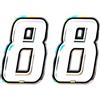 4R Quattroerre.it 13258 Numero Racing 8, Bianco (Confezione da 2)