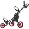 Caddytek Caddylite Superlite 3 Wheel Golf Push Cart, Carrello Unisex, Nero/Rosso, Taglia Unica