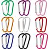 pawpoem 18 pcs Moschettone Portachiavi, Moschettoni Piccoli, Mini Moschettoni Colorati, Tiny Carabiners Set, Moschettone Piccolo Multiuso per Campeggio, Zaini, Viaggi, Pesca, Sport Outdoor