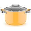 WMF Fusiontec Mineral Pro 0519045290 - Pentola a induzione con coperchio, 20 cm, resistente ai graffi, adatta a tutti i piani cottura, made in Germany, giallo mango