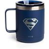 Smartshake Bohtal - Tazza da caffè isolata a doppia parete, con coperchio, a tenuta stagna, in acciaio inox, senza BPA, tazza da caffè, tazza da viaggio per bevande calde e fredde (Superman)