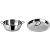 Lagostina Casseruola Semif 2 Manici Every Acciaio Inox 18 10 Cm24 Pentole Cucina, Inossidabile, Argento, 24 cm & Coperchio Every Acciaio Inox 18 10 Cm24 Pentole e Preparazione Cucina