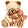 THUN - Teddy con girandola rosa - ceramica - Collezione Bomboniera - 5.2 x 4.1 x 5.2 cm