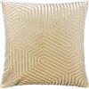 Paoletti Fodera per cuscino Evoke Velvet - Lussuosa federa decorativa quadrata con motivo a zig-zag (avorio - 45x45cm)