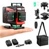 TEENO Mini Livella Laser 4D 16 Linee, Livella Laser Autolivellante 360 2x2400mAh Caricabile, Livello Laser Uso Professionale e Domestico : Costruzione, Decorazione & Manutenzione