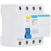 Yosoo Health Gear Interruttore Magnetotronico Salvavita 63a, Interruttore Differenziale 63 Amp, Bl1e-63 3p + N 63a, Salvavita Ticino, Interruttore Automatico Miniaturizzato Dispersione, 230v 30ma