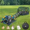 Pawaboo Tenda per Gatti con Tunnel, 3 in 1 Recinto per Gattis da Esterno con Tunnels, Recinzione per Animali Pieghevole e Portatile Box per Gatti, Include 1 Box+1 Tunnel+1 Tenda, Arcobaleno