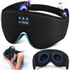 LC-dolida Maschera per Dormire con Cuffie Bluetooth,Cuffie per Dormire Mascherina Occhi per Dormire Morbida e Regolabile,Sleep Mask con Design Nasale Ergonomico per Viaggi,Pisolino,Lavoro A Turni