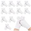 Newofview 24 paia di guanti di cotone bianchi idratanti, guanti di cotone per idratanti, cosmetici, trattamento spa mano, ispezione, handsc