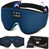 LC-dolida Maschera per Dormire con Cuffie Bluetooth,Cuffie per Dormire Mascherina Occhi per Dormire Morbida e Regolabile,Sleep Mask con Design Nasale Ergonomico per Viaggi,Pisolino,Lavoro A Turni