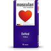 Masculan Profilattici lubrificati con serbatoio, 10 pezzi, Type 2, 10 unità