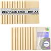 TUKA-i-AKUT 20x 6mm Copertine per Rilegatura Termica, A4 Cartelline Termiche, Larghezza Dorso 6 mm - Capacità 60 Fogli, Fronte trasparente, 20 pz, Avorio Colore, TKD9200-A4-ivory-20x