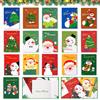 MEISHANG 40 Pezzi Block Notes Natalizi,Quaderni Piccoli,Cancelleria Natalizia-Con 16 Disegni Diversi,Babbo Natale,Pupazzo di Neve,Albero di Natale-Regalini Natale,Quadernini piccoli Gadget