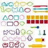 Genio Kids 50 Pezzi Set Accessori per Pasta Modellabile per Bambini, Formine Plastilina per Bambini, Attrezzi per Plastilina, Utensili Plastelina