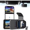 Xifyjus Dash Cam HD con WiFi e GPS,Dash Cam anteriore e posteriore wireless 1080p in Car Camera Dashcam a doppia lente for auto,modalità parcheggio 24 ore su 24,registrazione in loop con G-Sensor(No sd,Wifi)