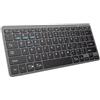 Generico Tastiera Bluetooth Wireless 78 Tasti, Silenziosa e Ultra Sottile, Compatibile con PC, Laptop, Tablet, Smartphone e Smart TV - Design Portatile (Nero)