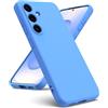 Oududianzi - Cover per Samsung Galaxy S25 FE 5G, Custodia Silicone Liquido, Interno in Microfibra Morbida, Protezione Antiurto Resistente - Blu Cielo