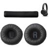 Amztour Cuscinetti Auricolari per JBL Tune 600BT, T520BT, T510BT, T500BT e T450BT Memory Foam Cuscino 70mm Cuscinetti Cuffie con Cuscino Fascio Testa Comodo da Indossare Nero