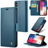 Rerzoiro Cover per iPhone XS Max Custodia Portafoglio [Blocco RFID] Premium Pelle PU Wallet Case Flip Libro con Porta Carte Slot Supporto Flip Case per iPhone XS Max, Blu