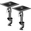 suptek Supporto da parete per altoparlanti Supporto da parete universale per soundbar per computer e altoparlanti da scaffale, girevole, inclinabile, confezione da 2, max. 15 kg, nero, SDM001B