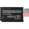 QUMOX Adattatore MicroSD a Memory Stick PRO Duo, compatibile con dispositivi con slot Duo, per fotocamere, videocamere, PSP, Handycam