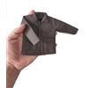 ximitoy 1/6 Soldato Maschio Marrone PU Pelle Cappotto Modello Giacca per Action Figure 30,5 cm (Grigio)