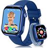 AIMIUVEI 4G Smartwatch Bambini, 1,83''HD Orologio Smartwatch Bambini con GPS e Chiamate, Batteria da 800 mAh, Videochiamate, Chat Vocale, WiFi/LBS/SOS/SMS, modalità Classe, Contapassi, Sveglia (Blu)