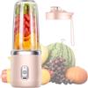 Generico Mini Frullatore Portatile - Smoothies Maker Elettrico Con 6 Coltelli In Acciaio Inox, Batteria Ricaricabile - Frullatore Per Frullati Succhi Di Frutta E Frullati, Per L'Ufficio E La Palestra
