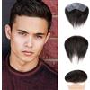 Lordhair Parrucca Uomo PU Frontale,100% Remy Human Hair per Protesi Capelli da Uomo,Toupee European Human Hair Pieces For Men