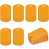 PATIKIL Etichette Vuote Stampaggio Metallo 2, 30Pz Etichette Vuote in Alluminio, Rettangolari, Targhetta Personalizzata Cane con Foro per animale domestico, Oro