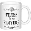 GAAGNMD Dungeons and Dragons Tazza Tears of My Players Divertente tazza da caffè in ceramica bianca 325 ml