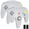 miadore 2-Pack Wireless USB N64 Controller, 2.4G USB Gamepad Joystick per PC Windows, MAC, Raspberry Pi e Switch (grigio)