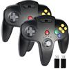 miadore 2-Pack Wireless USB N64 Controller, 2.4G USB Gamepad Joystick per PC Windows, MAC, Raspberry Pi e Switch (nero)