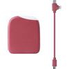 Xoopar Ice Powerbank Batteria Esterna 5000 mAh Luce Touch - Rosso | Batteria 5000 mAh con luce touch integrata - plastica riciclata certificata GRS, compatibile iPhone e Android
