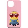 Minions Custodia per iPhone 13 Minions Cute Bob In Love Heart Shaped Glasses Portrait