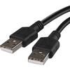 EMOS Cavo USB da USB-A a USB-A, cavo di collegamento per scambio dati e sincronizzazione, 2 m, cavo di ricarica USB 2.0 per trasferimento dati, alta velocità 480 Mbit/s, nero