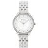 Breil, Collezione Sophie, Orologio Donna Solo Tempo in Acciaio Lucido, Quadrante Bianco, Lunetta e Indici con Cristalli, Sfere Luminous in Acciaio, Bracciale Maglia Singola, WR 3 ATM, Cassa 31 mm