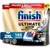 Finish Ultimate PLUS Infinity Shine Capsule Lavastoviglie, 146 Capsule, Detergenti per Lavastoviglie contro lo Sporco e i Residui Incrostati (Confezione da 2)