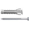 fischer - Tassello in nylon ad espansione SX Plus 10x50 con collarino e viti, tutti i materiali/Blister di 5