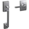SCHLAGE FE285-CEN-LAT-CEN Century Set Maniglia Inferiore per Cilindro Singolo o Elettro, Cromo Satinato