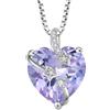 starchenie Collane Donna Argento Sterlina 925 Cuore e delle stelle Alessandrite Zirconi Collane Ciondolo Gioielli Regalo