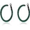 EVER FAITH Orecchini a cerchio con strass per Donne Ragazze, a traforati con cristalli Brillanti Verde